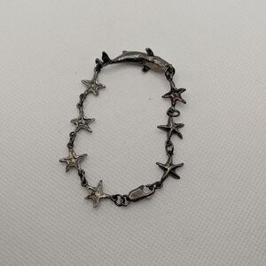 ✨ Charming Sterling Silver Vintage Nautical Charm Bracelet 🌊